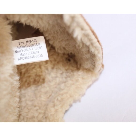 Lucky Brand Mens M 9-10 Quilted Microsuede Gray Clog Slipper Faux Fur Casual New - Picture 3 of 6